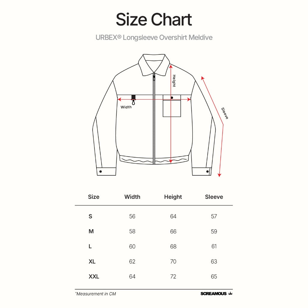 Screamous Kemeja Long Sleeve Overshirt URBEX MELDIVE BLACK