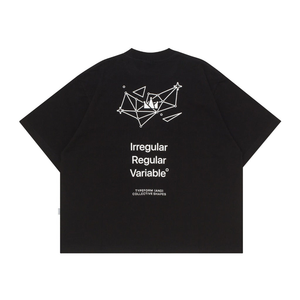T-Shirt BOXY FIT 16s TYPEFORM and COLLECTIVE SHAPES IRRAGULAR SHAPES BLACK