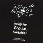 Load image into Gallery viewer, T-Shirt BOXY FIT 16s TYPEFORM and COLLECTIVE SHAPES IRRAGULAR SHAPES BLACK
