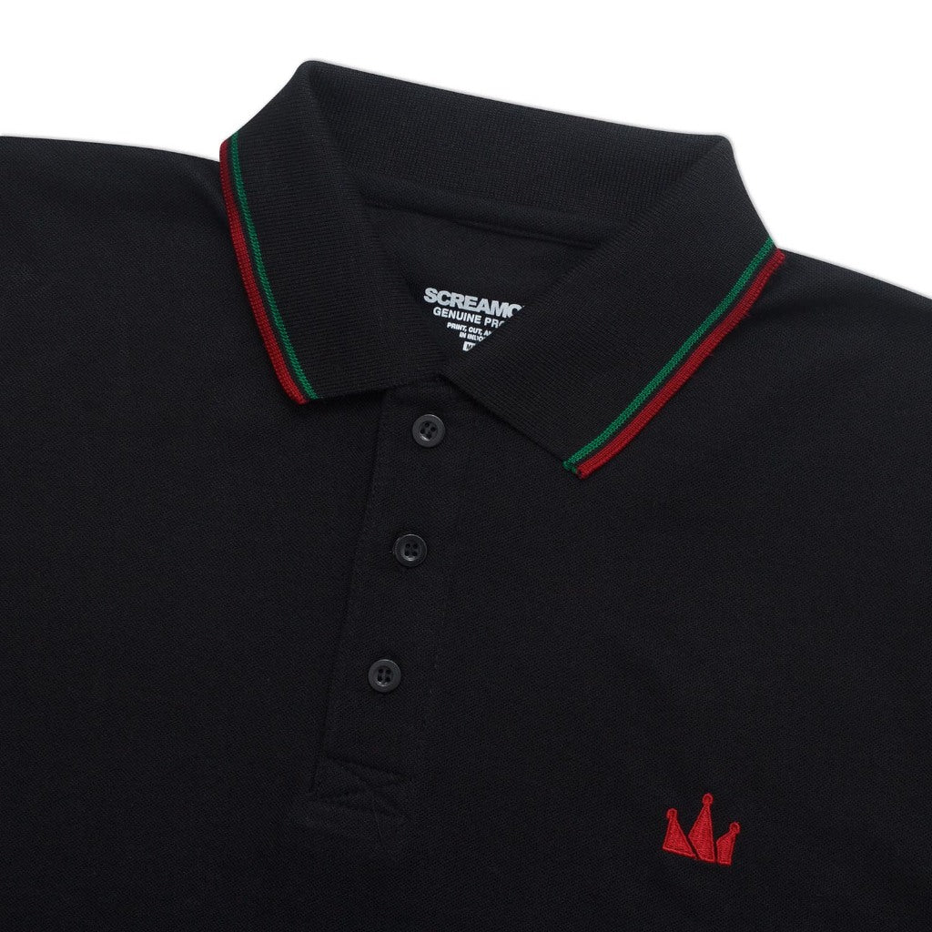 Polo Shirt CROWN LINE MAROON BLACK