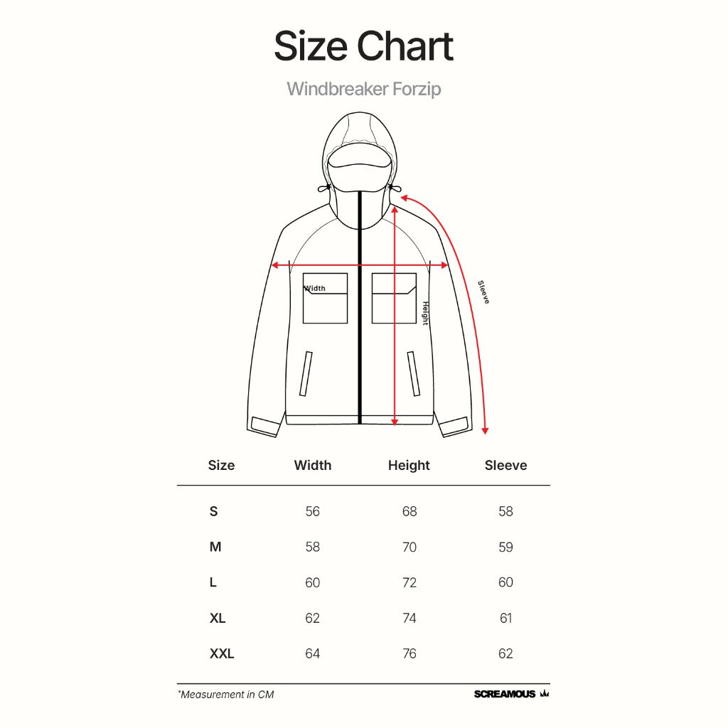 WindBreaker Jacket FORZIP BLACK