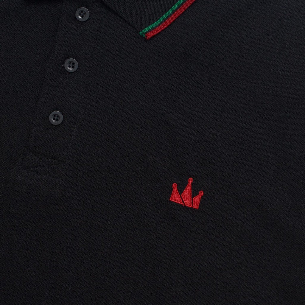 Polo Shirt CROWN LINE MAROON BLACK
