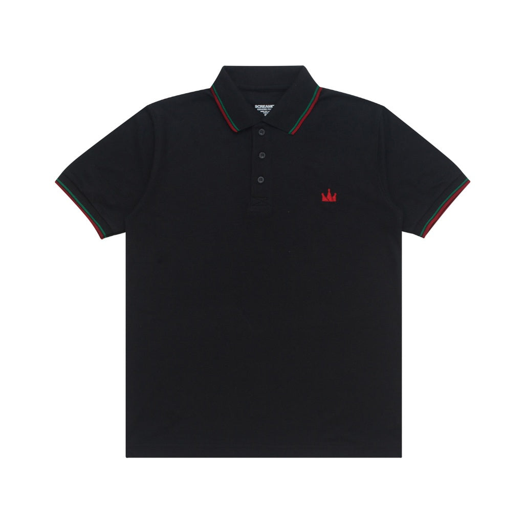 Polo Shirt CROWN LINE MAROON BLACK