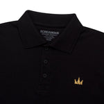 Load image into Gallery viewer, Polo Shirt CROWN GOLD BLACK
