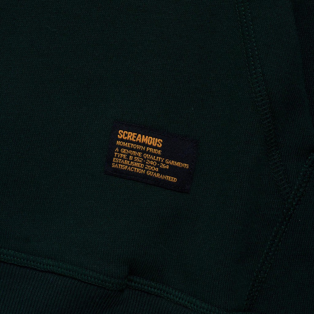 Hoodie SCRMSERIF FOREST GREEN
