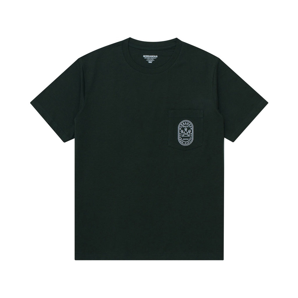 GOOD VIBRATIONS T-Shirt OUVAL BADGE FOREST GREEN