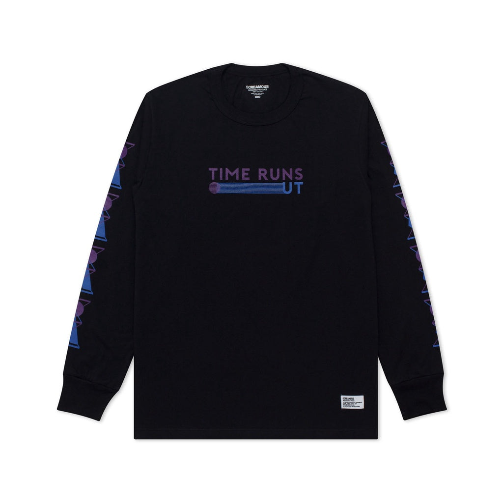 T-Shirt Longsleeves TIME RUNS OUT BLACK