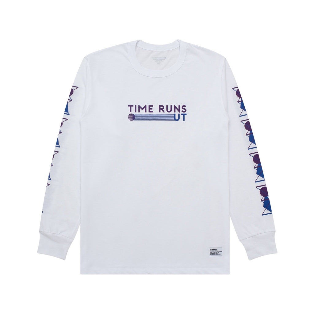 T-Shirt Longsleeves TIME RUNS OUT WHITE