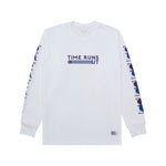 Load image into Gallery viewer, T-Shirt Longsleeves TIME RUNS OUT WHITE
