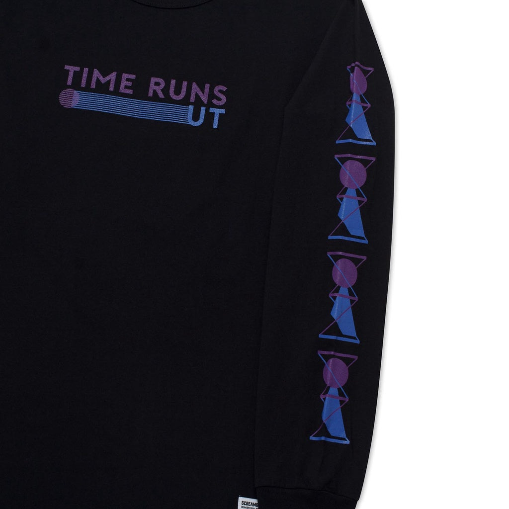 T-Shirt Longsleeves TIME RUNS OUT BLACK