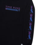 Load image into Gallery viewer, T-Shirt Longsleeves TIME RUNS OUT BLACK
