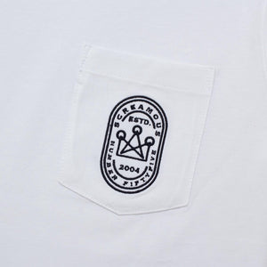 GOOD VIBRATIONS T-Shirt OUVAL BADGE WHITE