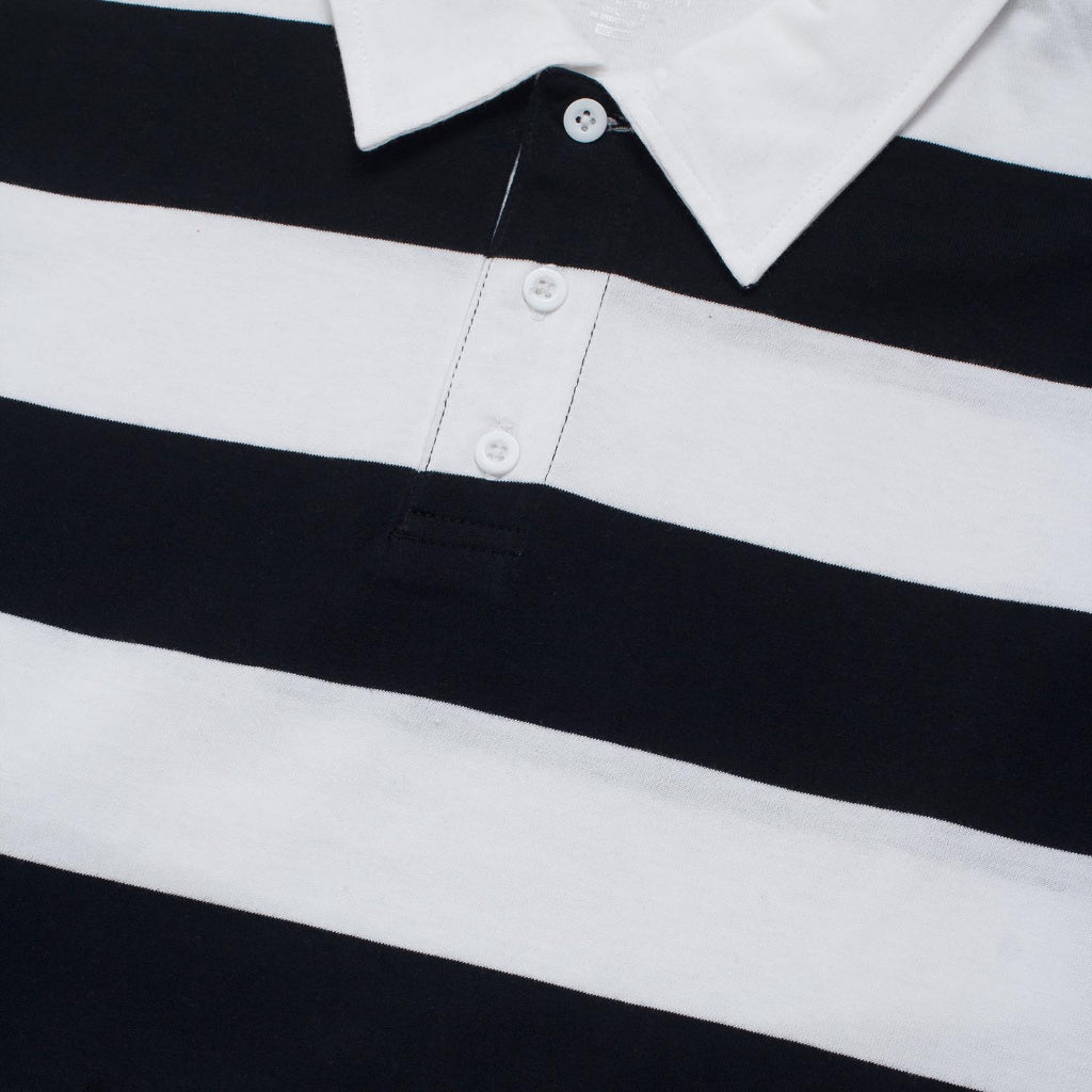 T-Shirt Longsleeves Rugby MARK BLACK WHITE