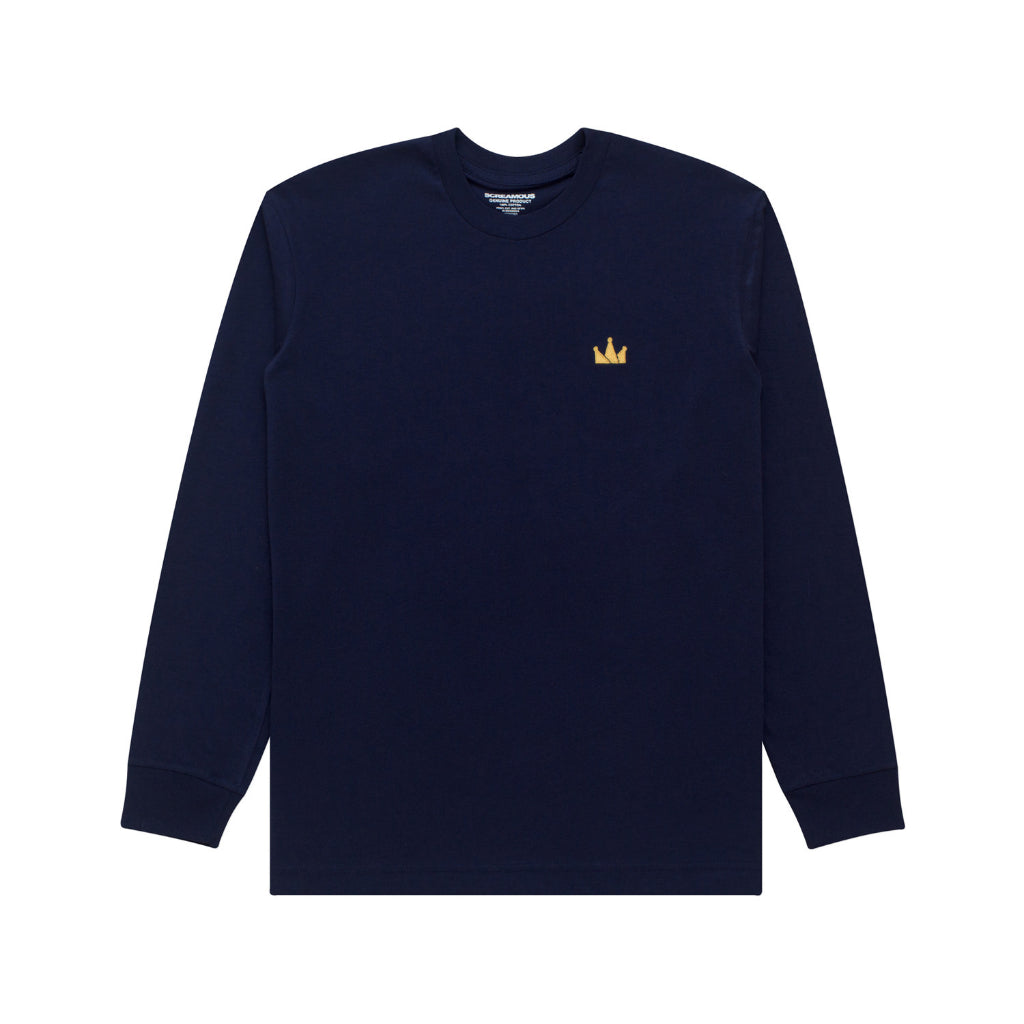 T-Shirt Longsleeves CROWN LOGO NAVY BLUE