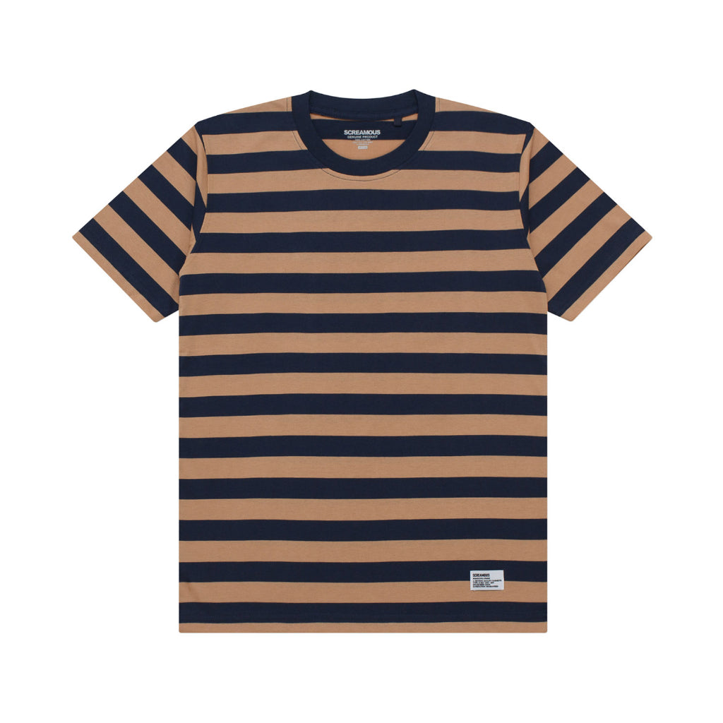 T-Shirt Stripe NEVILLE BROWN NAVY